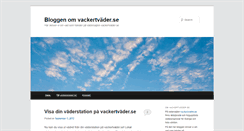 Desktop Screenshot of blogg.vackertvader.se