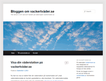 Tablet Screenshot of blogg.vackertvader.se